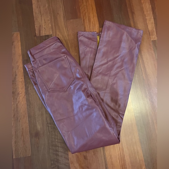 And Now This Pants - Faux leather flare pants